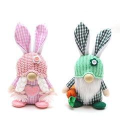 Easter Spring Rabbit Charm Faceless Old Man Couple Doll