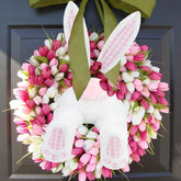 Home Christmas Bunny Wreath Easter Decoration