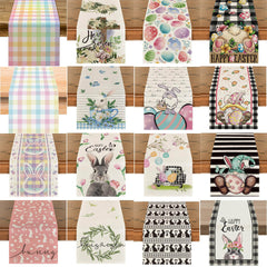 Linen Easter Rabbit Egg Restaurant Holiday Decoration Tablecloth