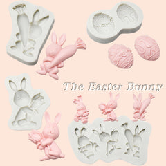Easter Egg Bunny Fondant Cake Baking Silicone Mold