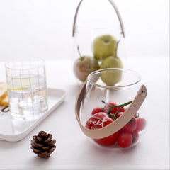 Glass Handle Vase Flower Arrangement Dried Vase