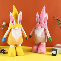 Easter Retractable Rabbit Standing Doll Window Home Decoration Ornament