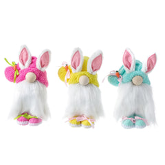 Easter Long Ears Bunny Standing Faceless Doll Window Home Decoration