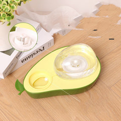 Avocado Pet Dog Cat Automatic Feeder Bowl For Dogs Drinking Water 690ml Bottle
