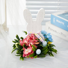Easter Decoration Cute Cartoon Rabbit Wooden Decoration