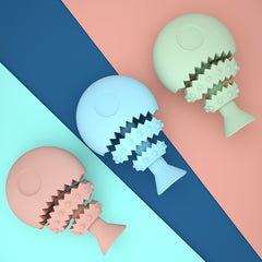 Pet Supplies New Pet Molar Dog Chew Toy Fish Bone Fun Leaking Dog Toy Tpr Pet Toy