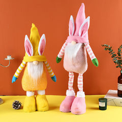 Easter Retractable Rabbit Standing Doll Window Home Decoration Ornament