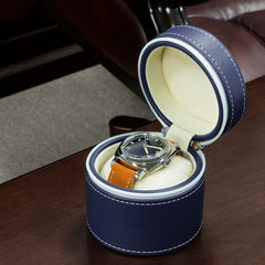 Portable Minimalist Leather Travel Watch Organizer