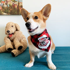 Fashion Pet Dog Christmas Saliva Towel