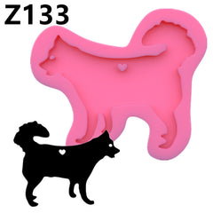 Dog Fondant Baking Cake Soft Pottery Keychain Epoxy Mould