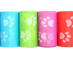 Pet Shit Solid Color Printing Cleaning Poop Bag Dog Walking Portable Garbage
