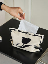 Vintage Tulip Living Room Organizer Knitted Tissue Bag