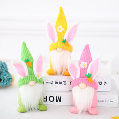 Easter Decorations Knitted Fabric Faceless Doll Rabbit Doll