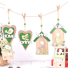 Easter Decorative Supplies Wooden Alphabet Pendant