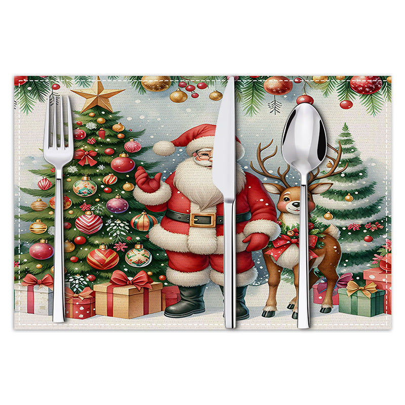 Christmas decoration placemat holiday kitchen table decoration insulation