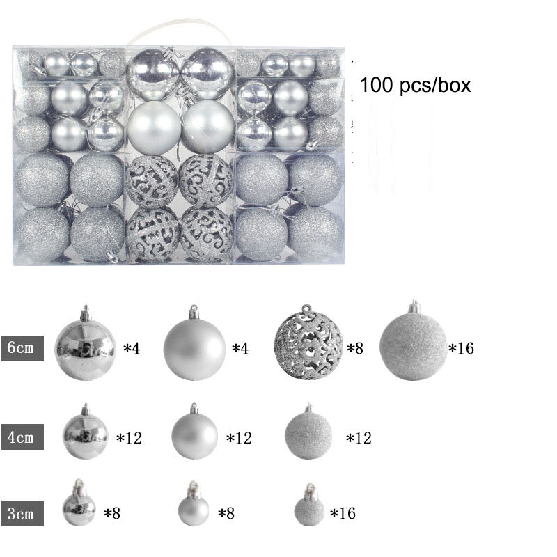 Christmas gift box decoration ball pendant DIY Christmas tree hanging ball decoration party colorful ball decoration Christmas ball set