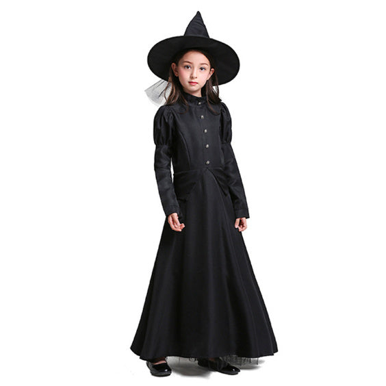 Halloween Costume Stage Performance Cosplay Black Witch Parent-child Clothing