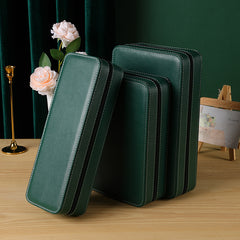Green Zipper Watch Organizer Portable