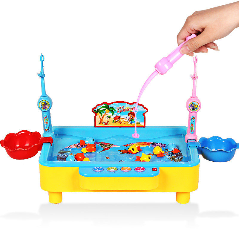 Electric magnetic fishing toy