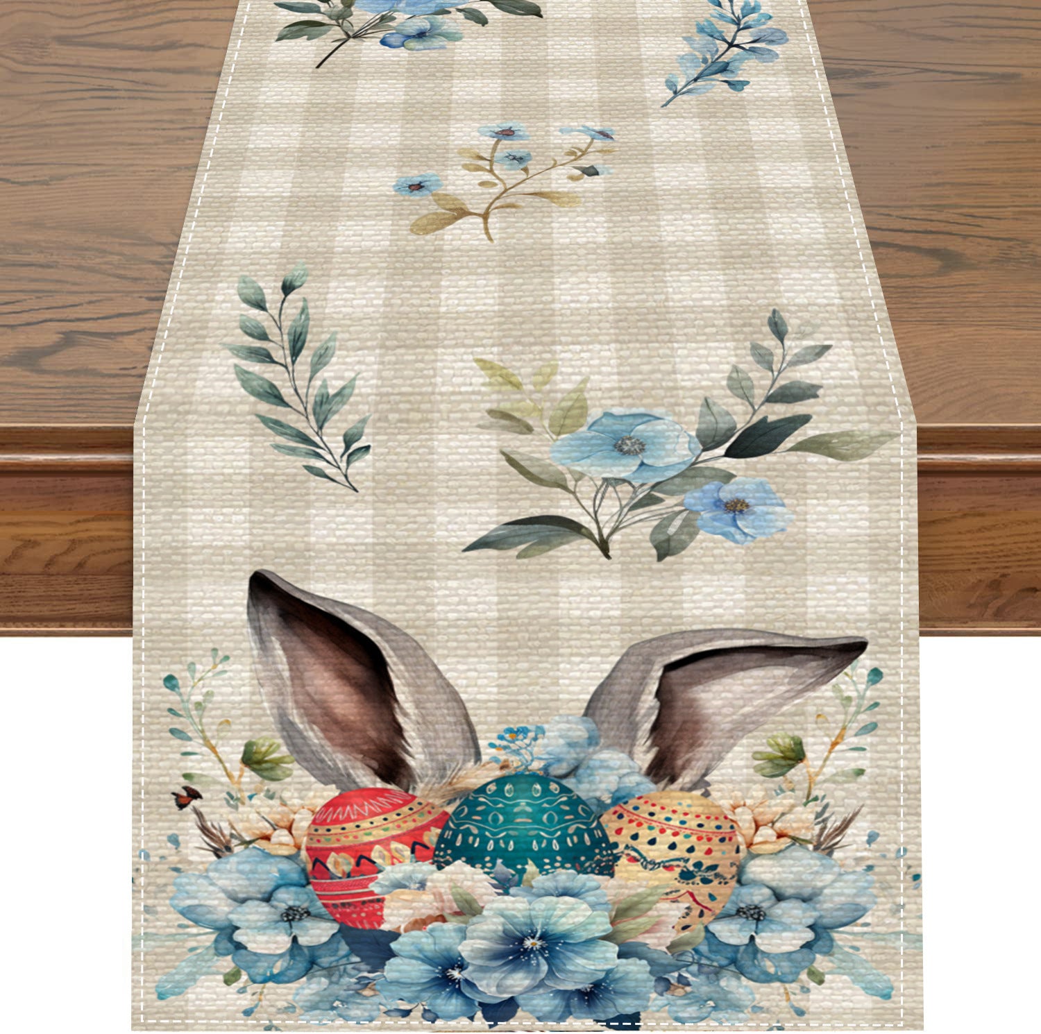 Linen Easter Rabbit Egg Restaurant Holiday Decoration Tablecloth