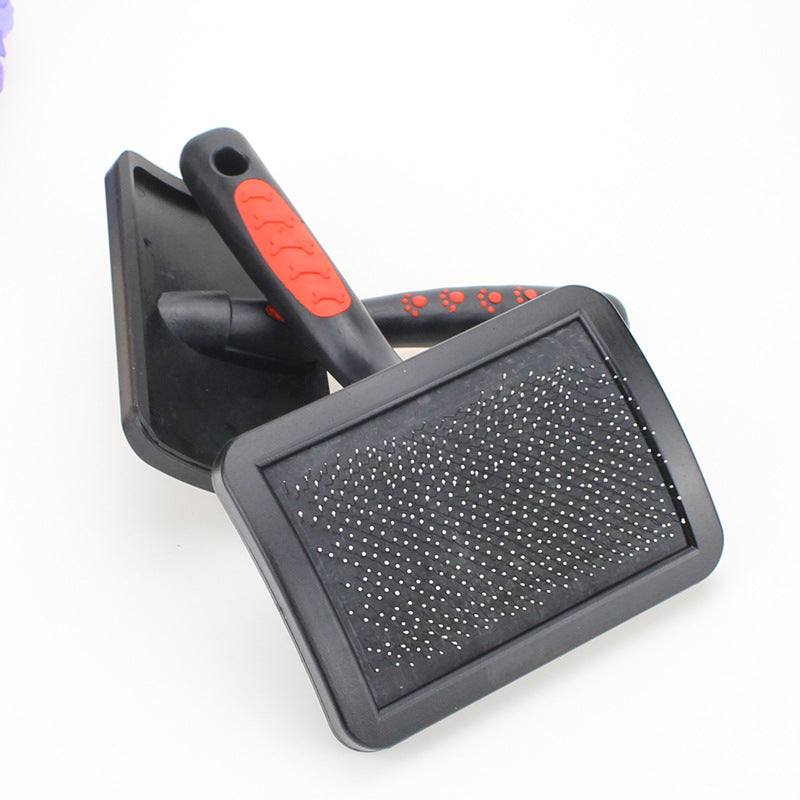 Bone Footprint Plastic Handle Dog Pin Comb