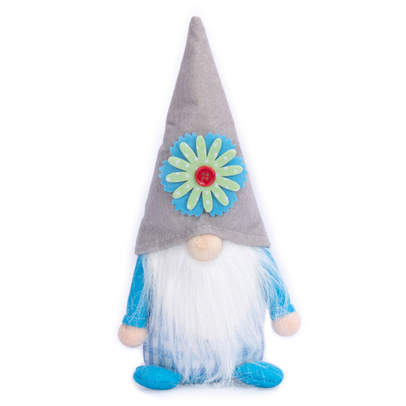 Easter Decoration Pink And Blue Plaid Doll