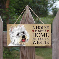 Wooden dog hanging