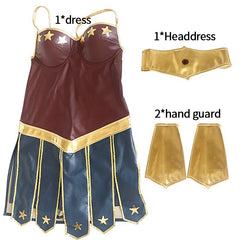 Halloween Adult Woman Costume Adult Set Adult Superhero Woman Performance Stage Costume