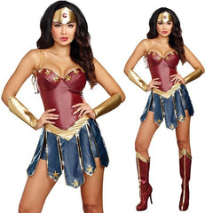 Halloween Adult Woman Costume Adult Set Adult Superhero Woman Performance Stage Costume