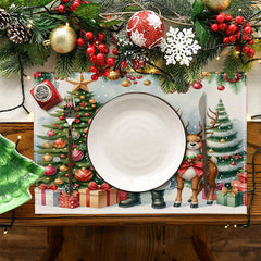 Christmas decoration placemat holiday kitchen table decoration insulation