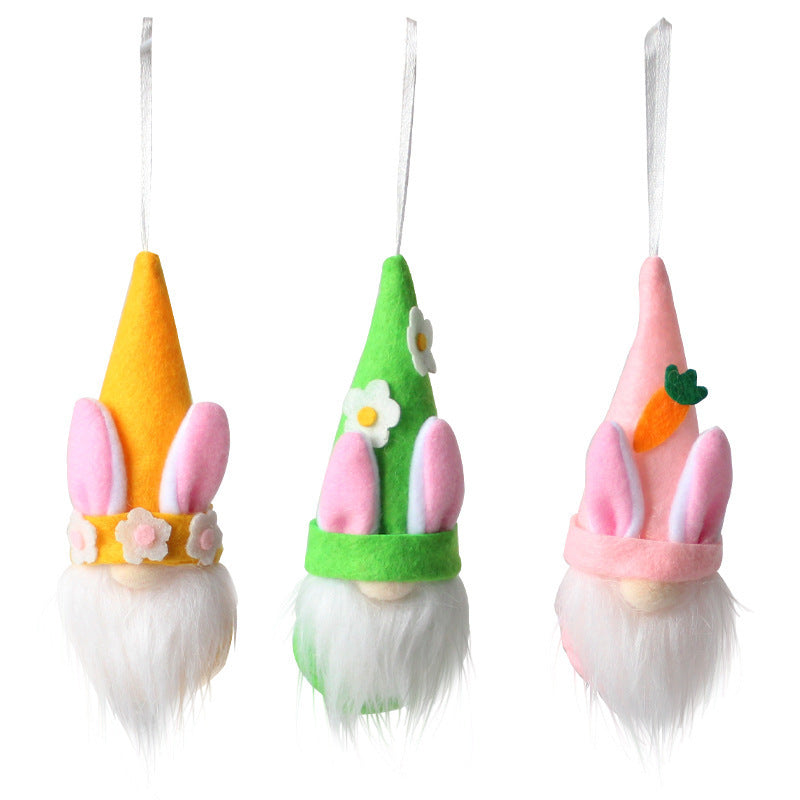 Easter Faceless Rabbit Hanging Cute Rabbit Ears Hanging Ornament Decorative