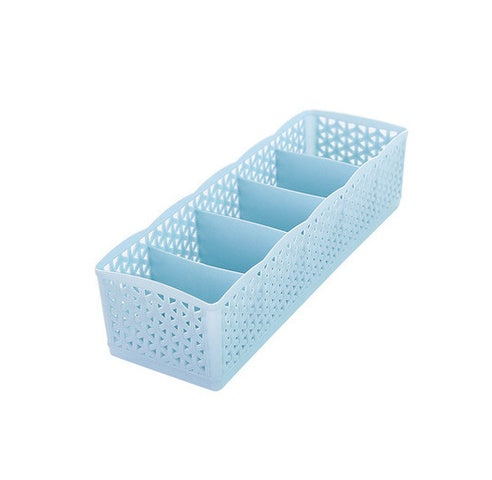 Plastic Stackable Organizer 5 Cells Finishing Box for Socks Underwear