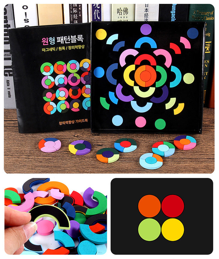 Magnetic patch jigsaw puzzle toy
