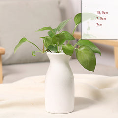 White black ceramic vase