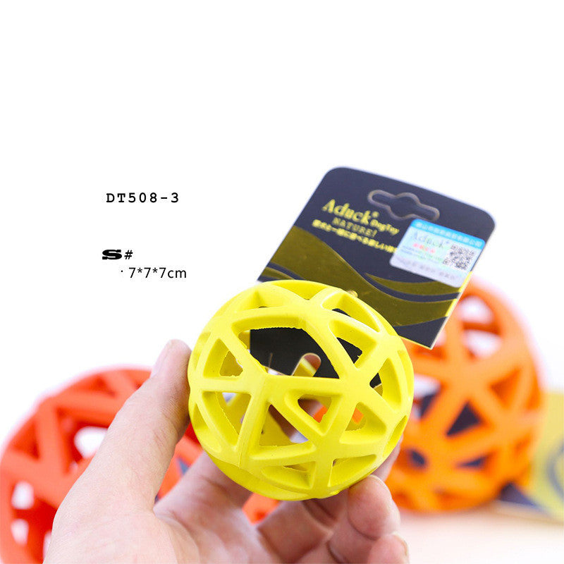 Dog rubber food-induced bouncy ball leakage hollow ball