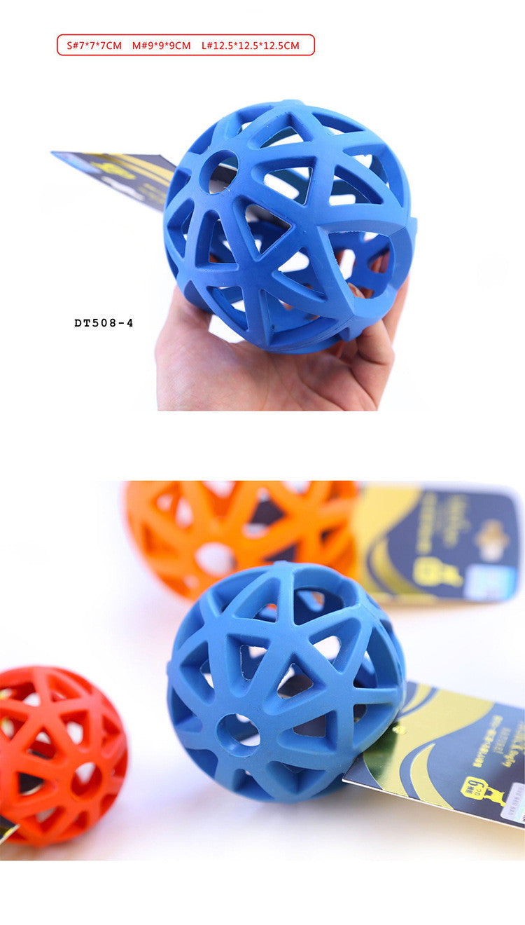 Dog rubber food-induced bouncy ball leakage hollow ball