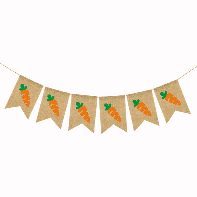 Easter Burlap Swallowtail Flag Pull Flag