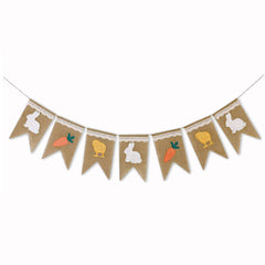 Easter Burlap Swallowtail Flag Pull Flag