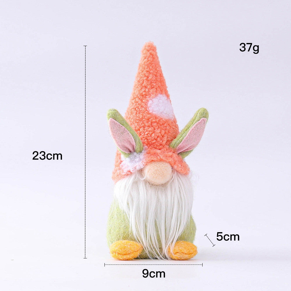 Easter Bunny Carrot Dwarf Doll Elf Doll Ornament