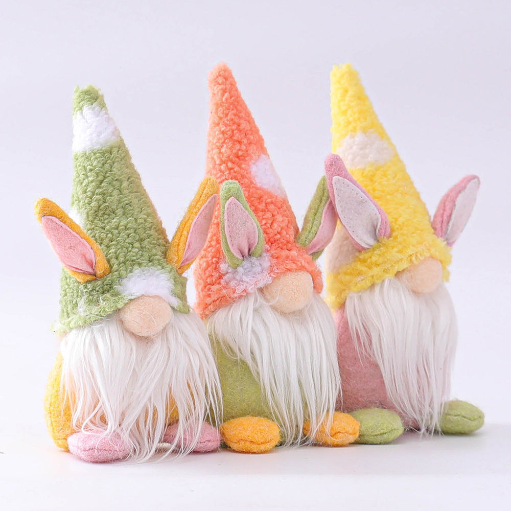 Easter Bunny Carrot Dwarf Doll Elf Doll Ornament