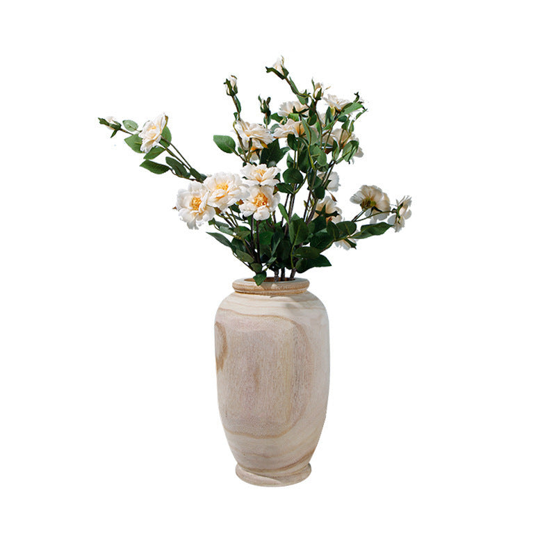 Wooden Vase Decoration Living Room Solid Wood Tableware Vase Decoration Home Decoration