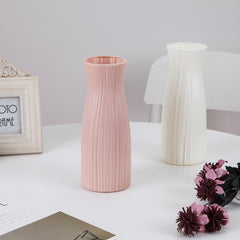 Plastic Vase Fashion Simple Anti-Drop Imitation Ceramic Vase Home Decoration Ornaments