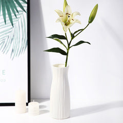 White Porcelain Vase Simple Modern Style Floor-to-ceiling Tall Vase