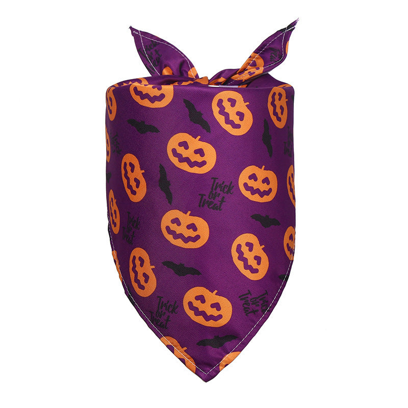 Halloween Dog Saliva Towel Triangular Binder Pet Scarf