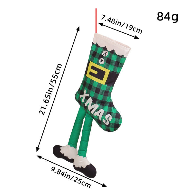 Long legged Christmas stockings, Christmas tree decorations, pendants, shopping mall windows, Christmas decorations, props