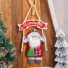 New Cartoon Christmas Small Pendant Hotel Shopping Mall Window Decoration Non woven Christmas Tree Decoration