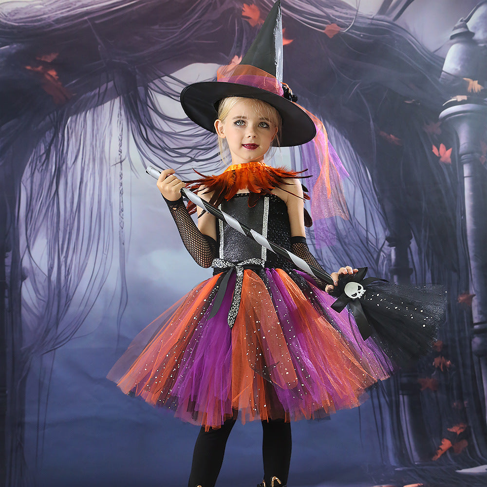 Halloween Children's Costume Witch Cosplay Clothes