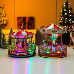 Xmas carousel ornaments, music box