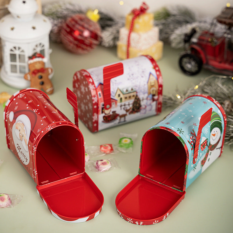 New Christmas decoration products, Christmas mailbox, tin box, gift box, candy box, gift box, ornament