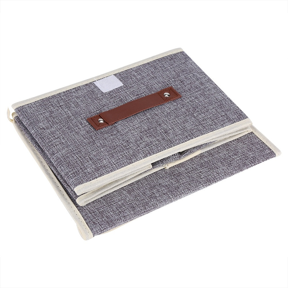 Fabric Folding Clothing Storage Box Home Closet Clothes Books Children Toys Organizer (Coffee)